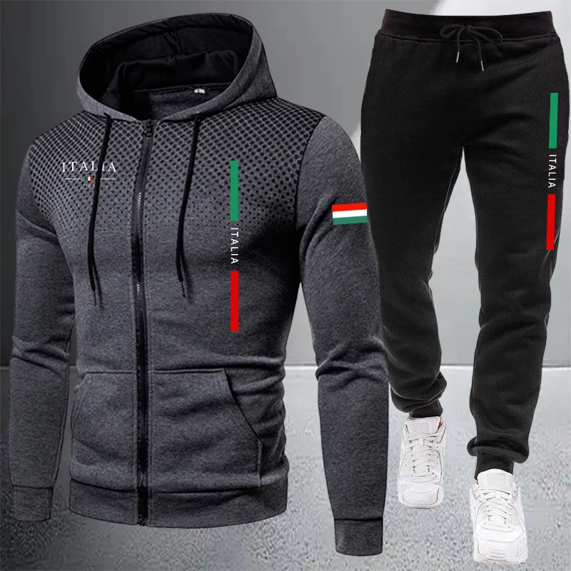 Winter Clothing Gear - Męski dres sportowy z kapturem na