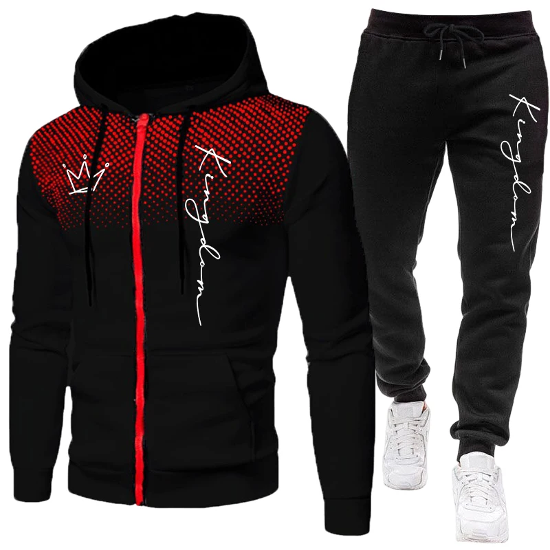 Winter Clothing Gear - Męski dres z kurtką, casualowy, w