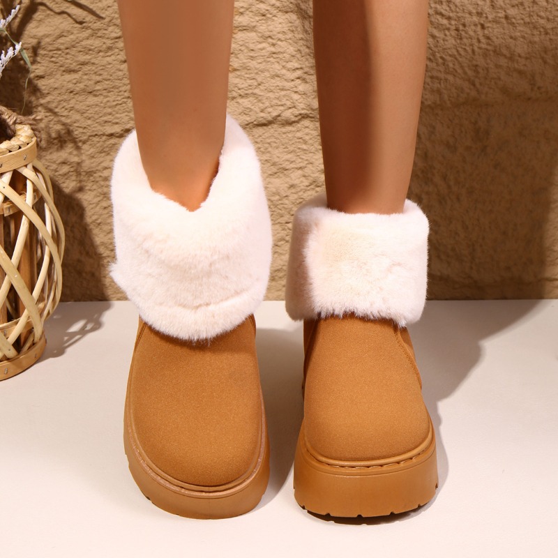 Snow Boot Fur Lined - Zimowe damskie botki na grubej podeszwie