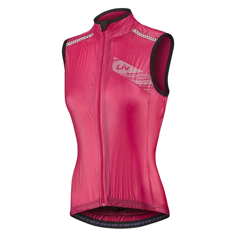 Padded Vest Gilet - Damska wiatroodporna kamizelka rowerowa, lekka kurtka,