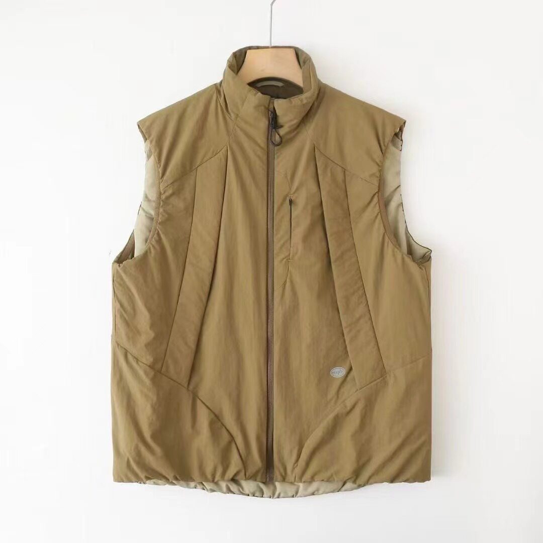 Padded Vest Gilet - Amerykańska Retro Techwear Kamizelka z Wysokim