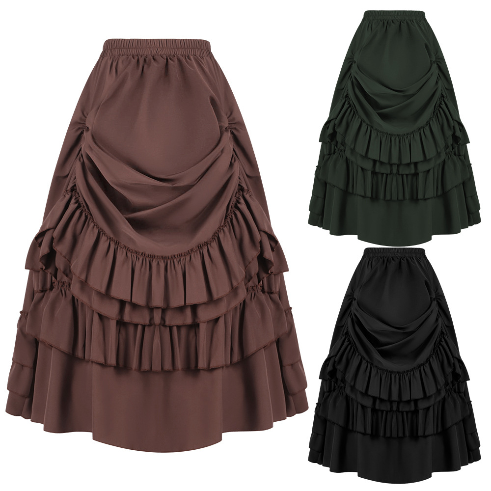 Winter Clothing Manufacturers - Spódnica w stylu wiktoriańskim gotycka damska