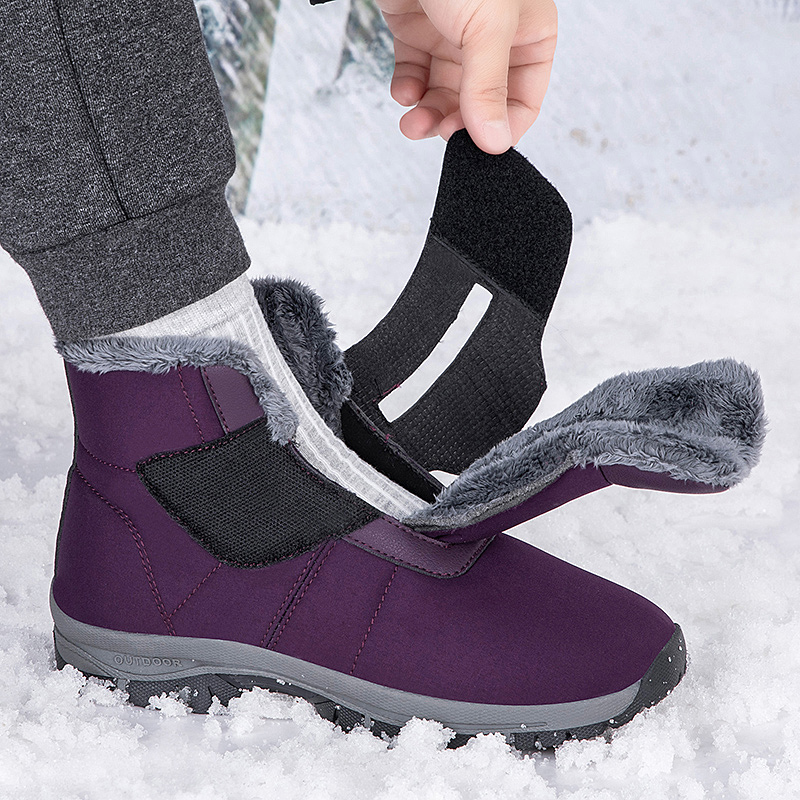 Snow Boot Fur Lined - Zimowe damskie botki śniegowce ocieplane futrem,