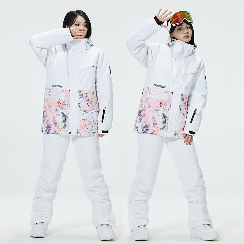 Ski Pants Waterproof - Kombinezon narciarski Color Block dla mężczyzn