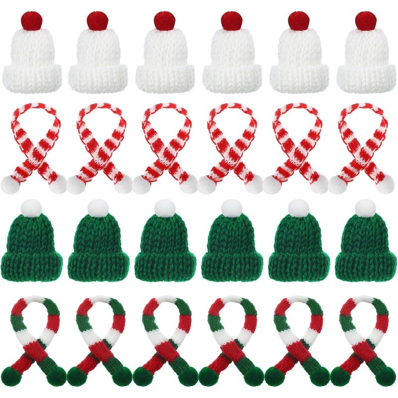 Winter Clothing Accessories - 5/10 szt. Świąteczne Dekoracje Mini Dzianinowa