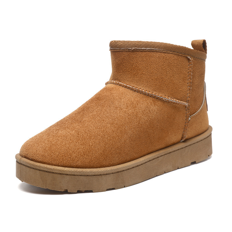 Snow Boot Fur Lined - Damskie botki zimowe do kostki, wsuwane,