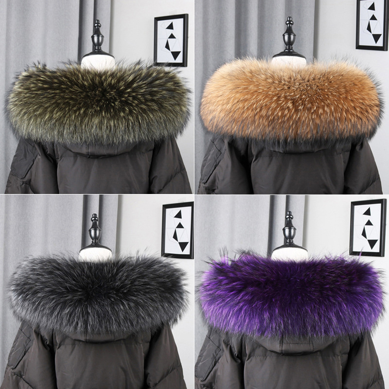 Winter Clothing Accessories - 100% kołnierz z prawdziwego futra płaszcz