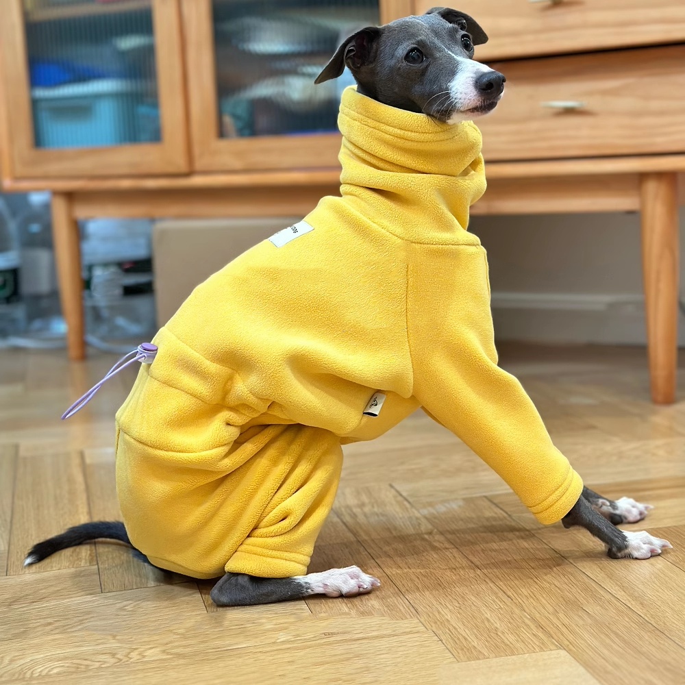 Yellow Winter Clothing - Ciepły żółty sweter z polaru dla