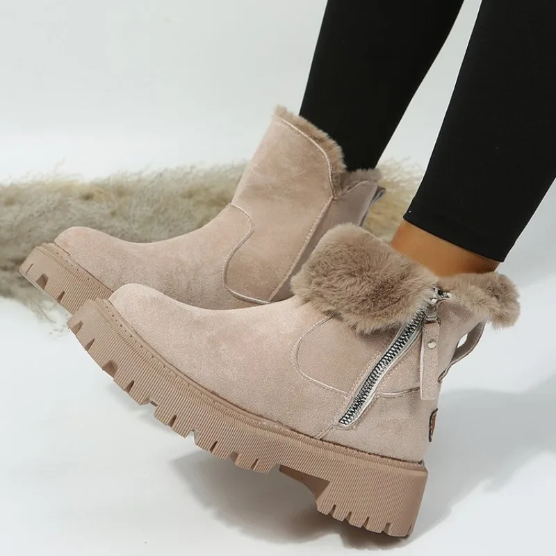 Snow Boot Fur Lined - Damskie zimowe buty śniegowce z ciepłą,
