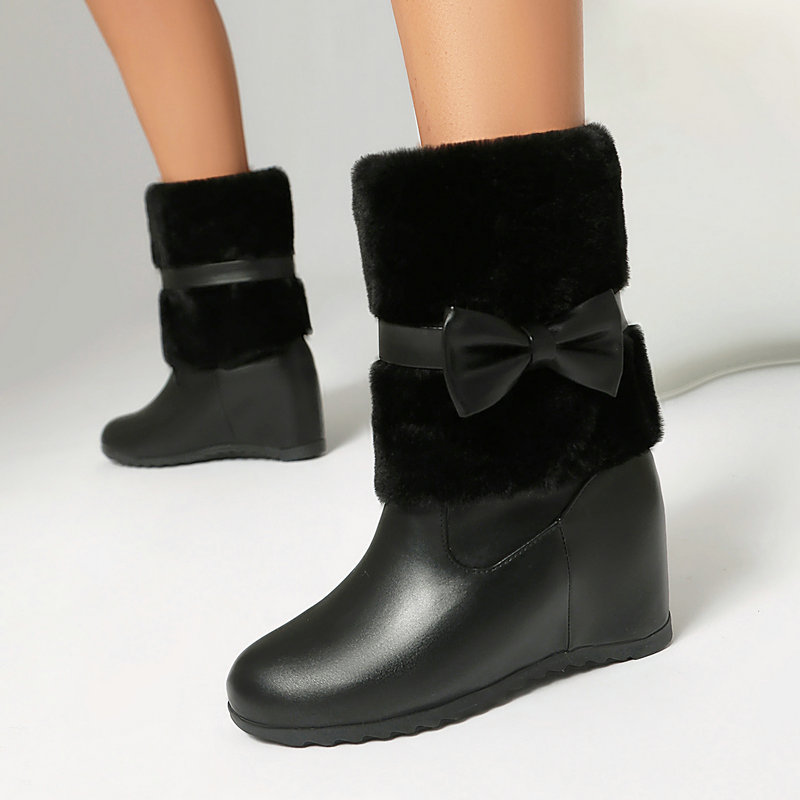 Damskie czarno-białe zimowe bu – Snow Boot Fur Lined recenzja i cena
