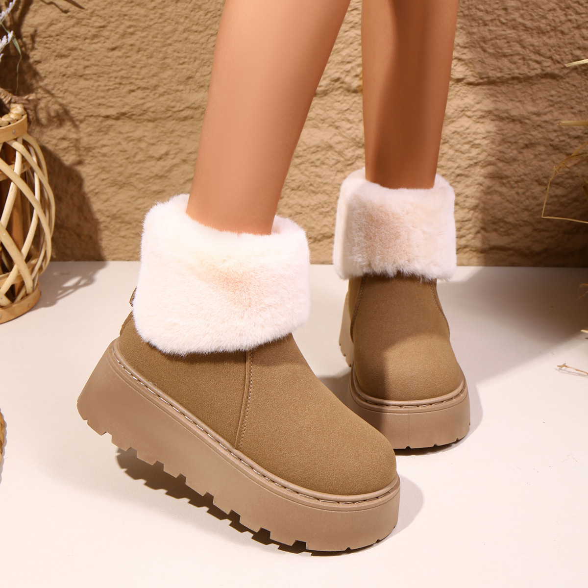 Zimowe damskie botki na grubej – Snow Boot Fur Lined recenzja i cena