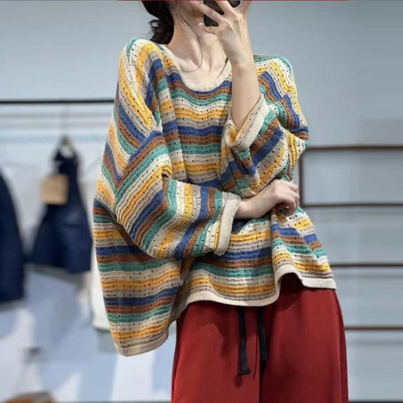 Wiosenny damski sweter w paski – Yellow Winter Clothing recenzja i cena