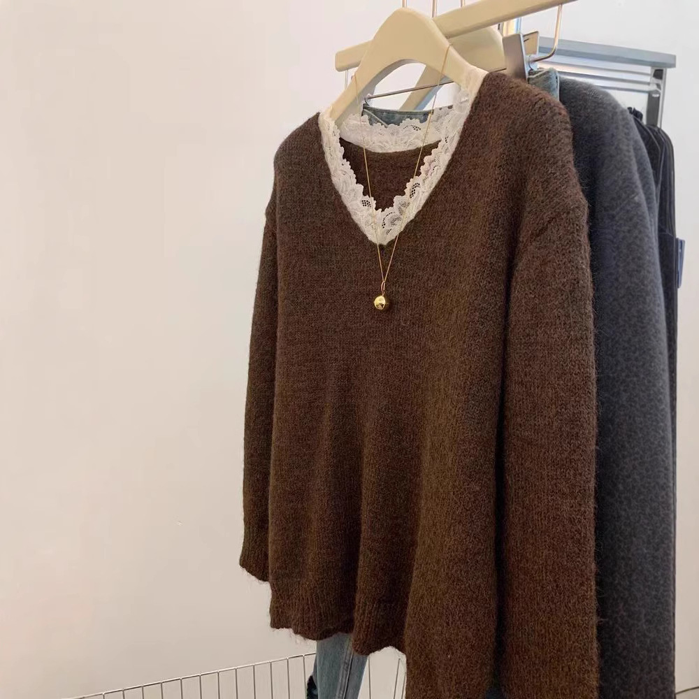 Sweter z koronką w kontrastowy – Winter Clothing Colors 2026 recenzja i cena